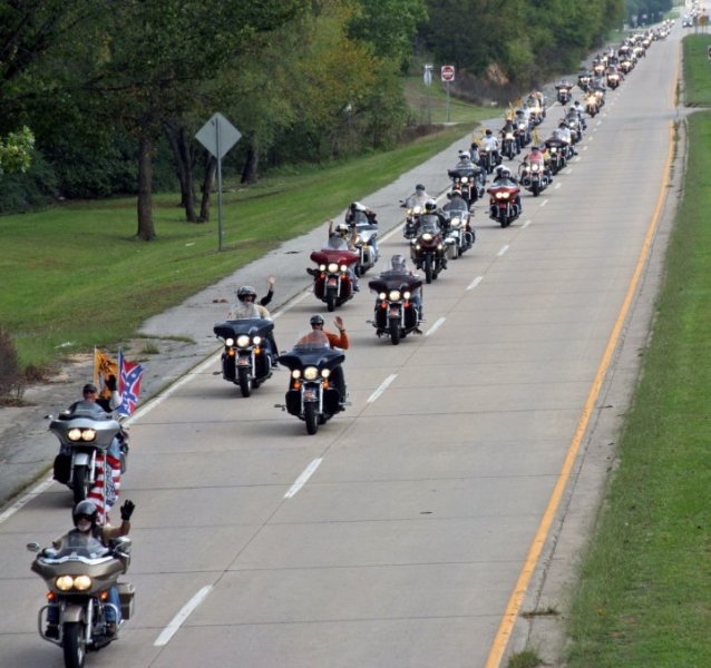 Rally beautiful scenery Trail of Tears Remembrance Motorcycle Ride in USA