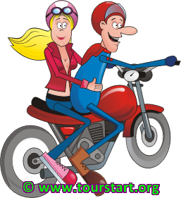Ivan riding a motorcycle on Tourstart