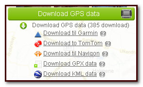 Download GPS data to motorcycle GPS