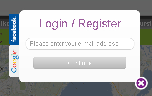 Login and create profile on Tourstart