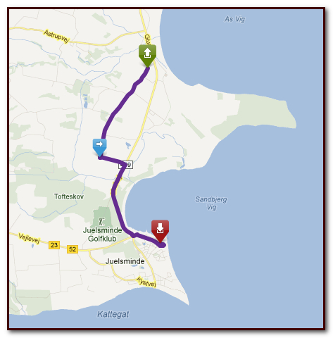 Motorcycle route plan on Tourstart