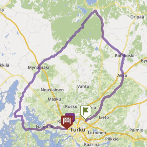 Tour Tour 43:Turku-Aura-Riihikoski-Yläne-Mynämäki-Merimasku-Turku image
