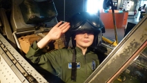 Loris in a Saab Vigen