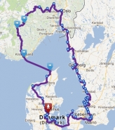 Landkort Horsens DK - Norge - Sverige