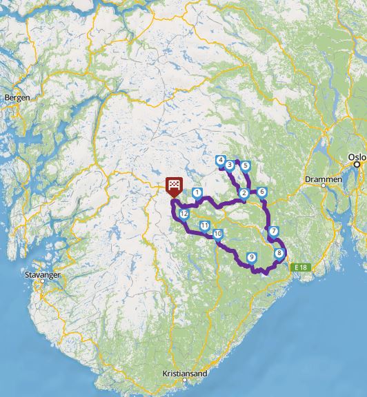 Tour Vinjar, Åmotsdal, Tuddal, Tinnsjø, Valebø, Drangedal, Vrådal, Vinjar image