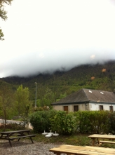 There was snow under the cloud