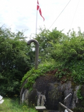 Bunker og Danmarks flag