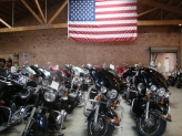 USA - Harley´s hjemland, med mange harley davidson og det amerikanske flag