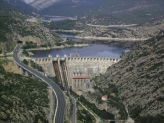 Twisty roads through the Pyrenees mountains