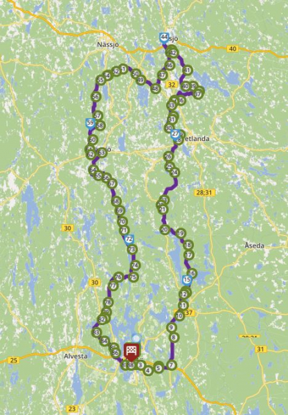 Tour Tour 406 Forslag / ændring Bennys tur Växjö image
